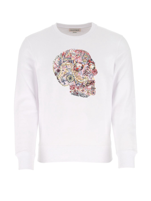 Alexander Mcqueen Embroidered Skull Sweatshirt