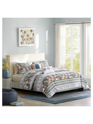 Dana Medallion Quilted Multiple Piece Coverlet Set