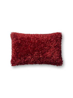 Red Ribbon Shag Pillow