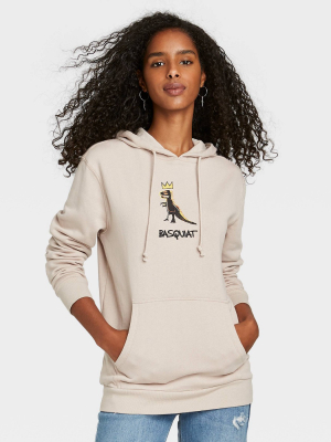 Women's Jean-michel Basquiat Hooded Graphic Sweatshirt - Khaki