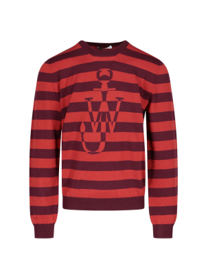 Jw Anderson Striped Knitted Sweater