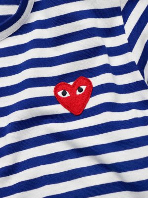 Striped Red Heart Long Sleeve T-shirt