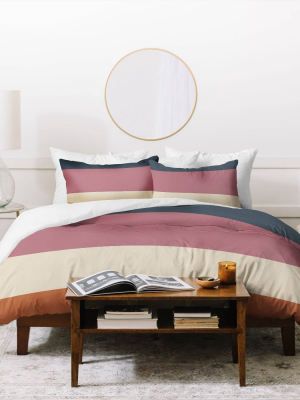 Colour Poems Contemporary Color Block Xii Duvet Set - Deny Designs