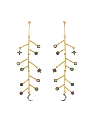 Multicolor Midnight Branch Hoops