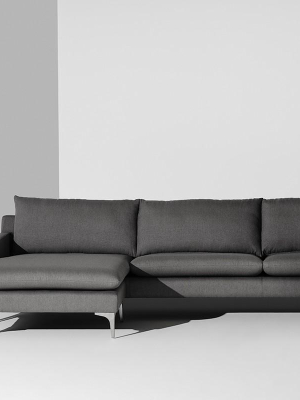 Nuevo Anders Sectional Sofa - Slate Grey