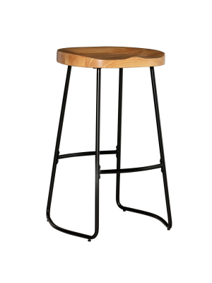 Tate Tractor Seat Barstool Brown - Linon