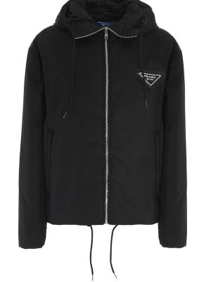 Prada Logo Hooded Jacket