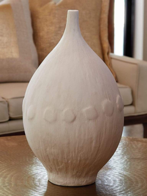 Global Views Modernist Vase White Plaster