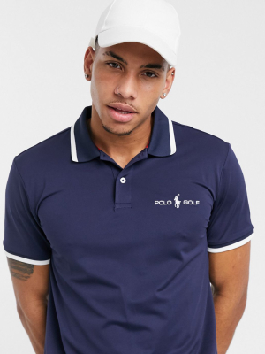 Polo Ralph Lauren Golf Logo Air Tech Pique Polo Pro Slim Fit In Navy