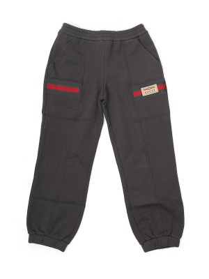 Gucci Kids Logo Label Jogging Pants