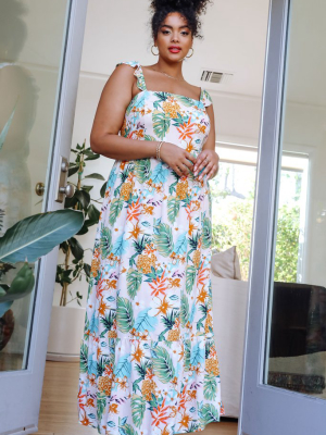 Plus Size - Elliot Botanical Maxi Dress