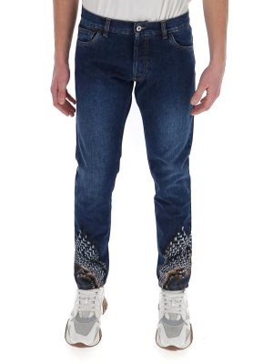 Marcelo Burlon County Of Milan Wings Printed Jeans