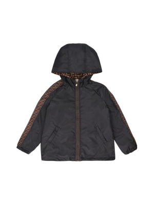 Fendi Kids Ff Motif Reversible Hooded Jacket