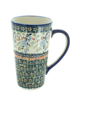 Blue Rose Polish Pottery Periwinkle Large Coffee Mug