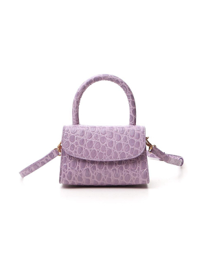 By Far Mini Embossed Shoulder Bag