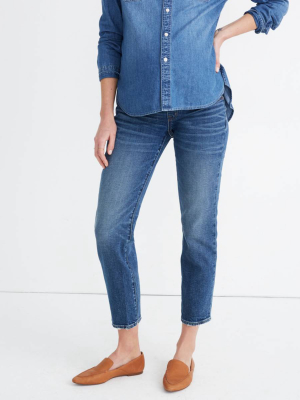 Maternity Side-panel Classic Straight Jeans In Carsondale Wash: Adjustable Edition