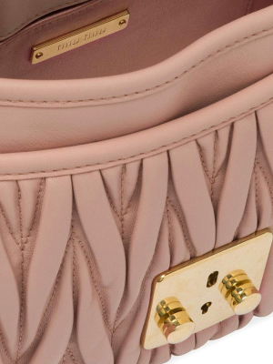 Miu Miu Coffer Matelassé Shoulder Bag