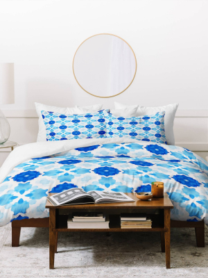 Jacqueline Maldonado Watercolor Geometry Duvet Set - Deny Designs