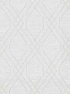 String Diamond Wallpaper In Metallic Pearl From The Casa Blanca Ii Collection By Seabrook Wallcoverings