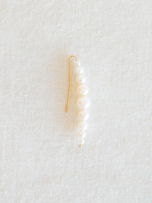 Cascading White Pearl Earrings