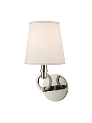 Malibu 1 Light Wall Sconce Polished Nickel