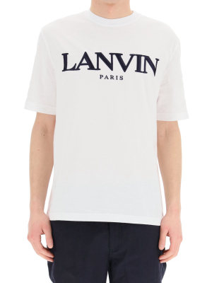 Lanvin Logo Embroidered T-shirt