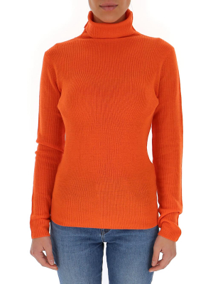 Ganni Turtle-neck Open-back Jumper