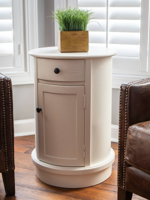 Keaton Round Storage Side Table - Décor Therapy