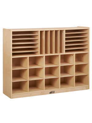 Ecr4kids Birch Multi-section Storage Cabinet - School Furniture With Cubbies