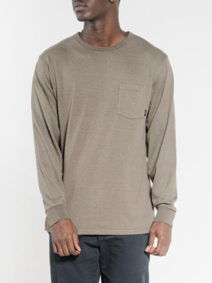 Endless Merch Fit Long Sleeve Pocket Tee - Military Green