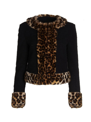 Moschino Fur-trim Cropped Jacket