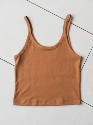 Crop Tank In Toffee