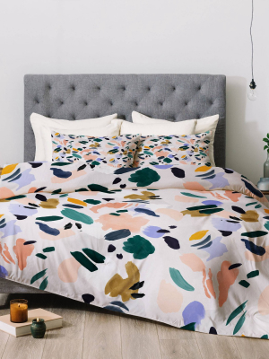 Marta Barragan Camarasa Terrazzo Brushstrokes Comforter Set - Deny Designs