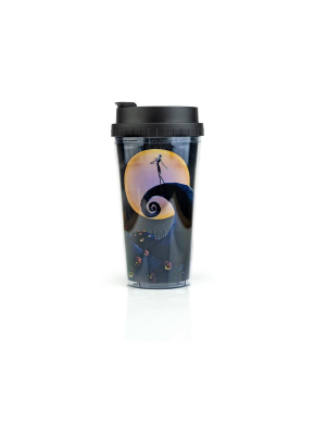 Silver Buffalo The Nightmare Before Christmas Graveyard Scene Travel Mug | Holds 16 Ounces