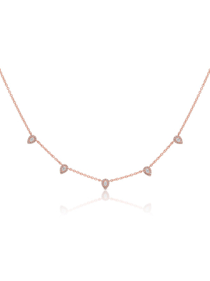 14kt Rose Gold Diamond Mona Necklace