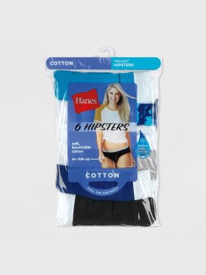 Hanes Women's Cotton 6pk Pp41as Hipster Briefs - Colors May Vary