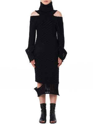 Knit Turtleneck Dress (d10-black)