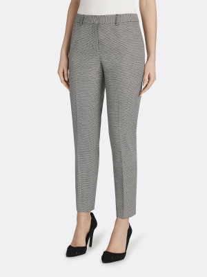 Wrap Collar Houndstooth Pant Suit