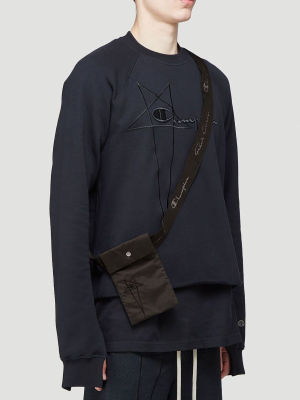 Rick Owens X Champion Logo Embroidered Crossbody Bag