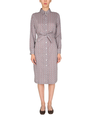 A.p.c. Graphic Print Shirt Dress