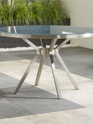 Dune Round Dining Table With Painted Charcoal Glass