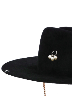 Ruslan Baginskiy Pierced-detailed Fedora Hat