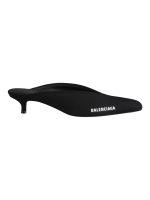 Balenciaga Logo Embellished Mules