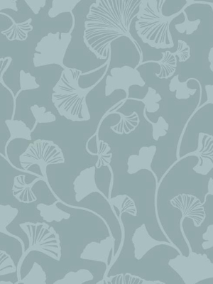 Gingko Trail Wallpaper In Blue From The Botanical Dreams Collection By Candice Olson For York Wallcoverings