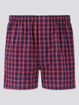 Men Woven Checked Boxers