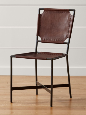 Laredo Brown Leather Dining Chair