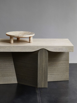 Small Travertine Arc Fruit Bowl By Christophe Delcourt For Collection Particuliere