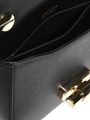 Prada Lock Detail Shoulder Bag