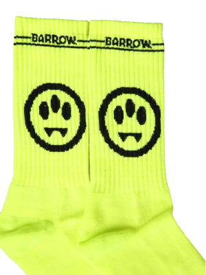 Barrow Smile-jacquard Ribbed Knit Socks