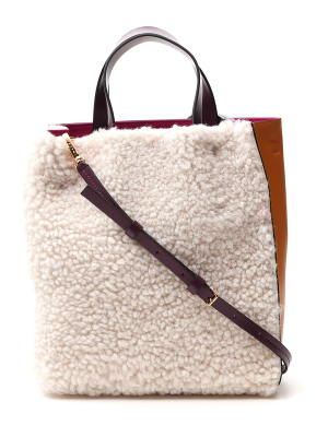 Marni Museo Shearling Tote Bag